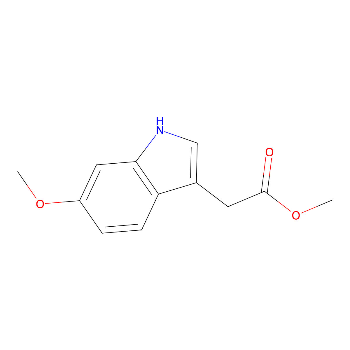 Methyl 2-(6-methoxy-1H-indol-3-YL)acetate molecular structure, CAS 123380-87-0