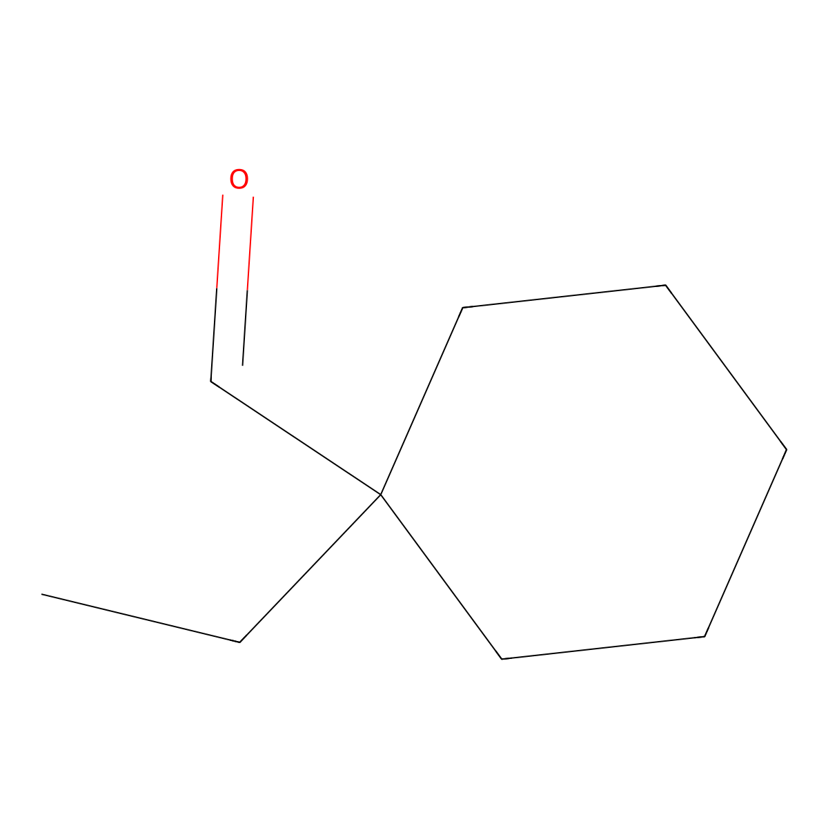 1-Ethylcyclohexane-1-carbaldehyde molecular structure, CAS 1233805-50-9