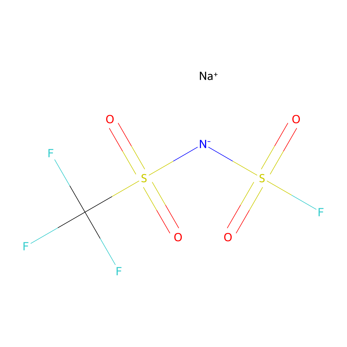 Sodium (fluorosulfonyl)((trifluoromethyl)sulfonyl)amide molecular structure, CAS 1233836-95-7