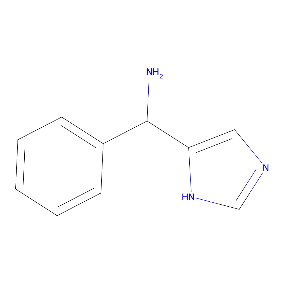 (1H-Imidazol-5-yl)(phenyl)methanamine molecular structure, CAS 1233840-05-5