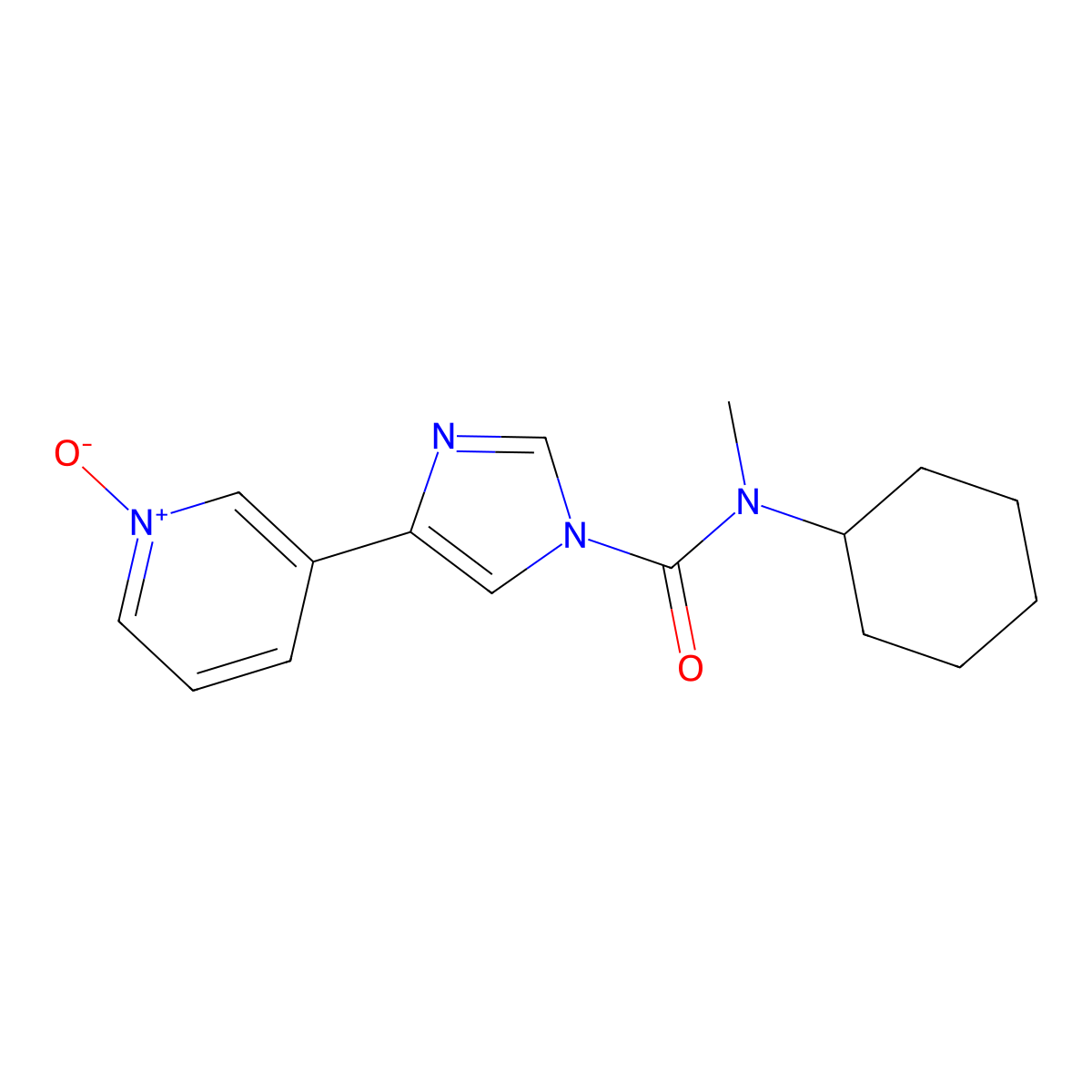 3-(1-(cyclohexyl(methyl)carbamoyl)-1H-imidazol-4-yl)pyridine 1-oxide molecular structure, CAS 1233855-46-3