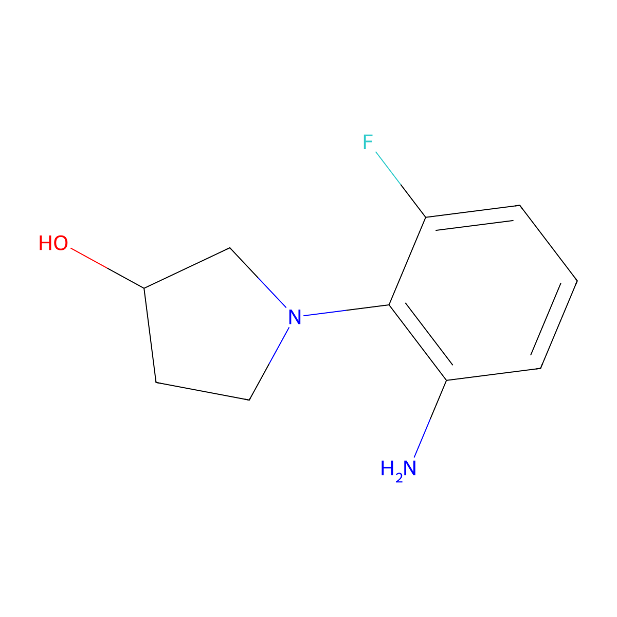 (S)-1-(2-Amino-6-fluorophenyl)pyrrolidin-3-ol molecular structure, CAS 1233860-37-1