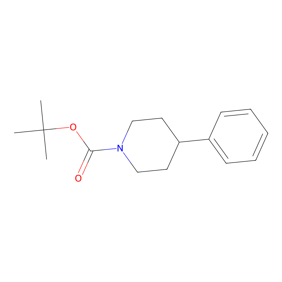 Tert-butyl 4-phenylpiperidine-1-carboxylate molecular structure, CAS 123387-49-5