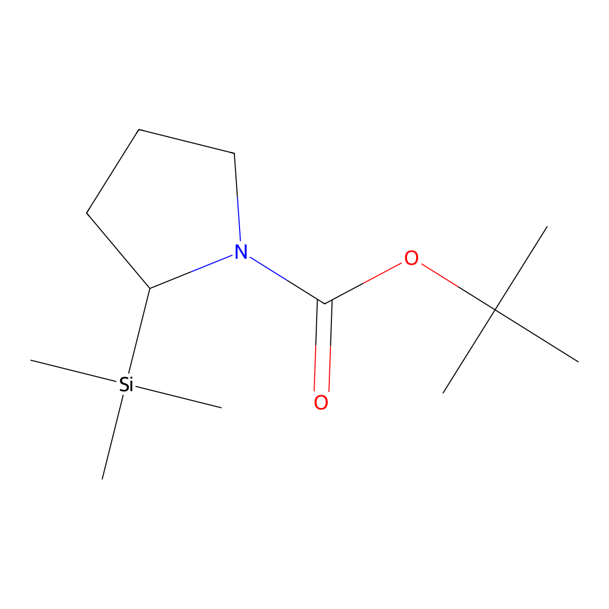 tert-Butyl 2-(trimethylsilyl)pyrrolidine-1-carboxylate molecular structure, CAS 123387-66-6