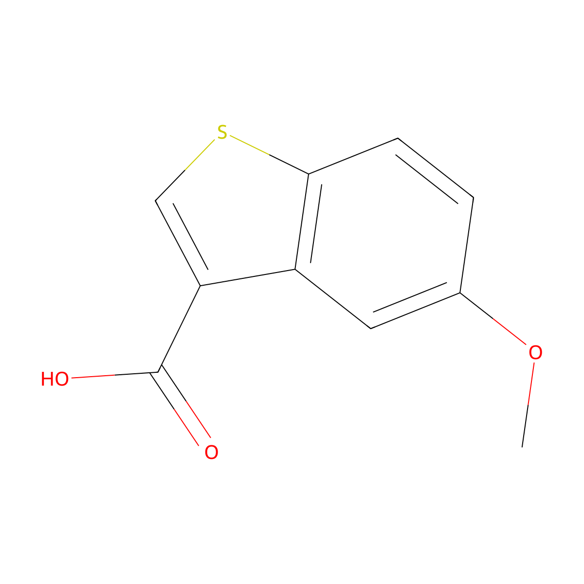 5-Methoxy-1-benzothiophene-3-carboxylic acid molecular structure, CAS 123392-43-8