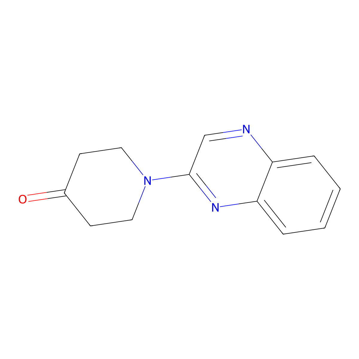 1-(Quinoxalin-2-yl)piperidin-4-one molecular structure, CAS 1233932-06-3
