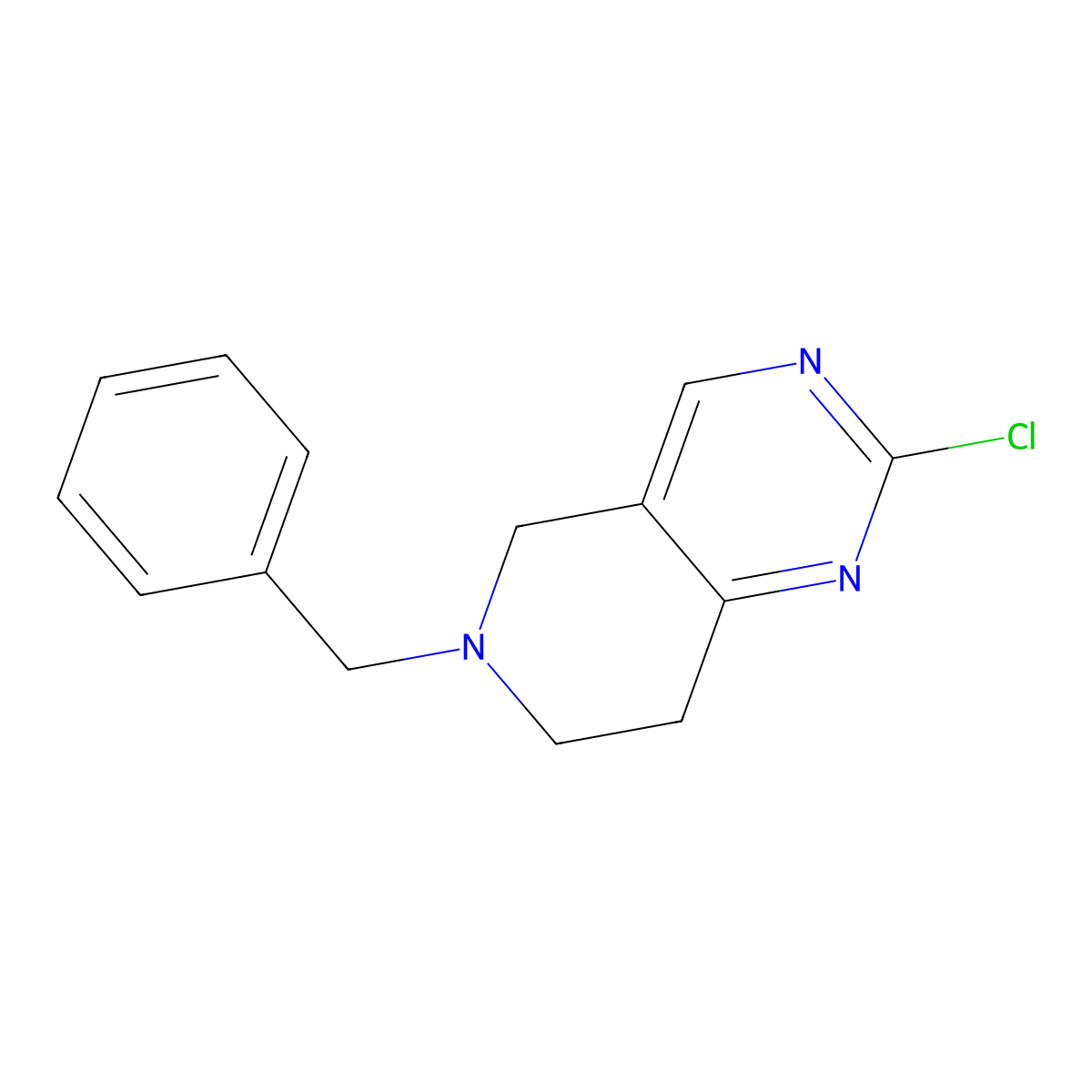 6-Benzyl-2-chloro-5,6,7,8-tetrahydropyrido[4,3-D]pyrimidine molecular structure, CAS 1233932-38-1