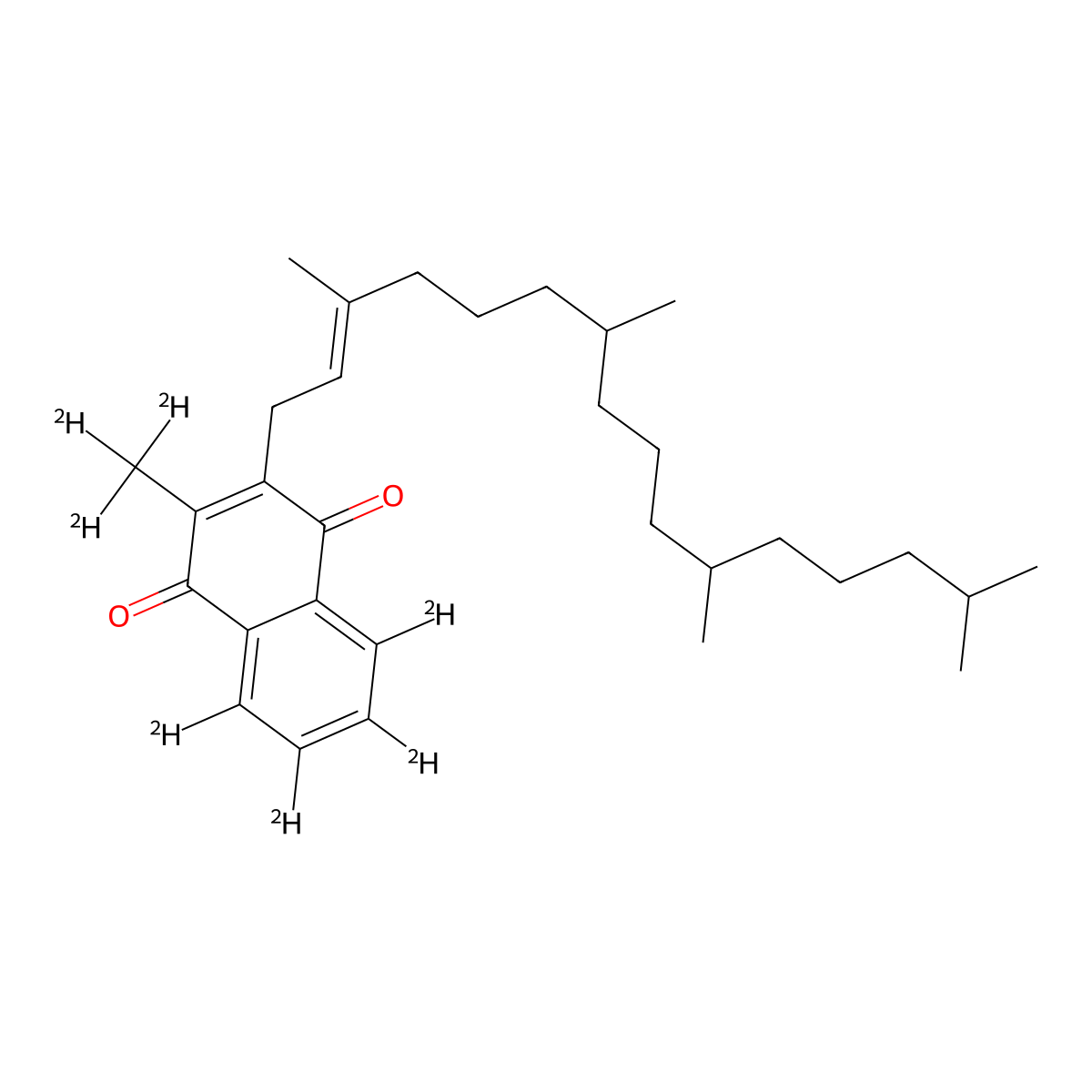 Vitamin K1-d7 molecular structure, CAS 1233937-39-7