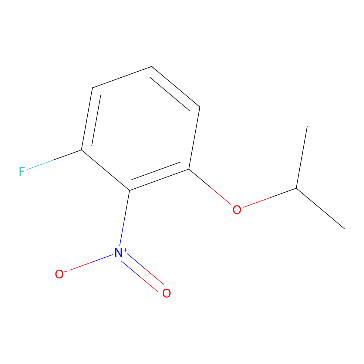 1-Fluoro-3-(1-methylethoxy)-2-nitrobenzene molecular structure, CAS 1233951-63-7