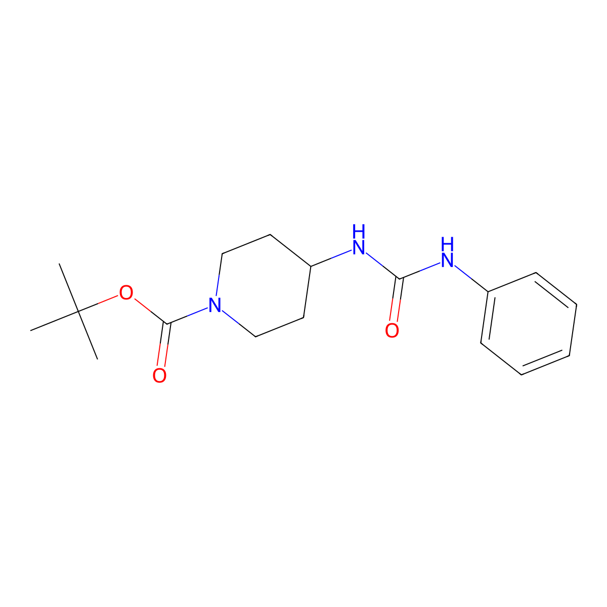 tert-Butyl 4-(3-phenylureido)piperidine-1-carboxylate molecular structure, CAS 1233951-78-4