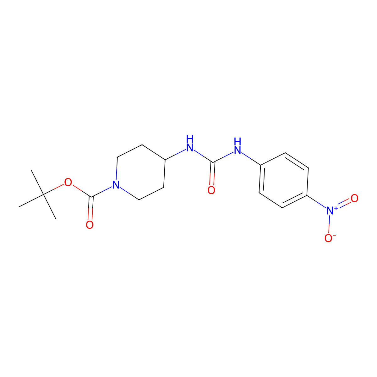 tert-Butyl 4-[3-(4-nitrophenyl)ureido]piperidine-1-carboxylate molecular structure, CAS 1233951-89-7