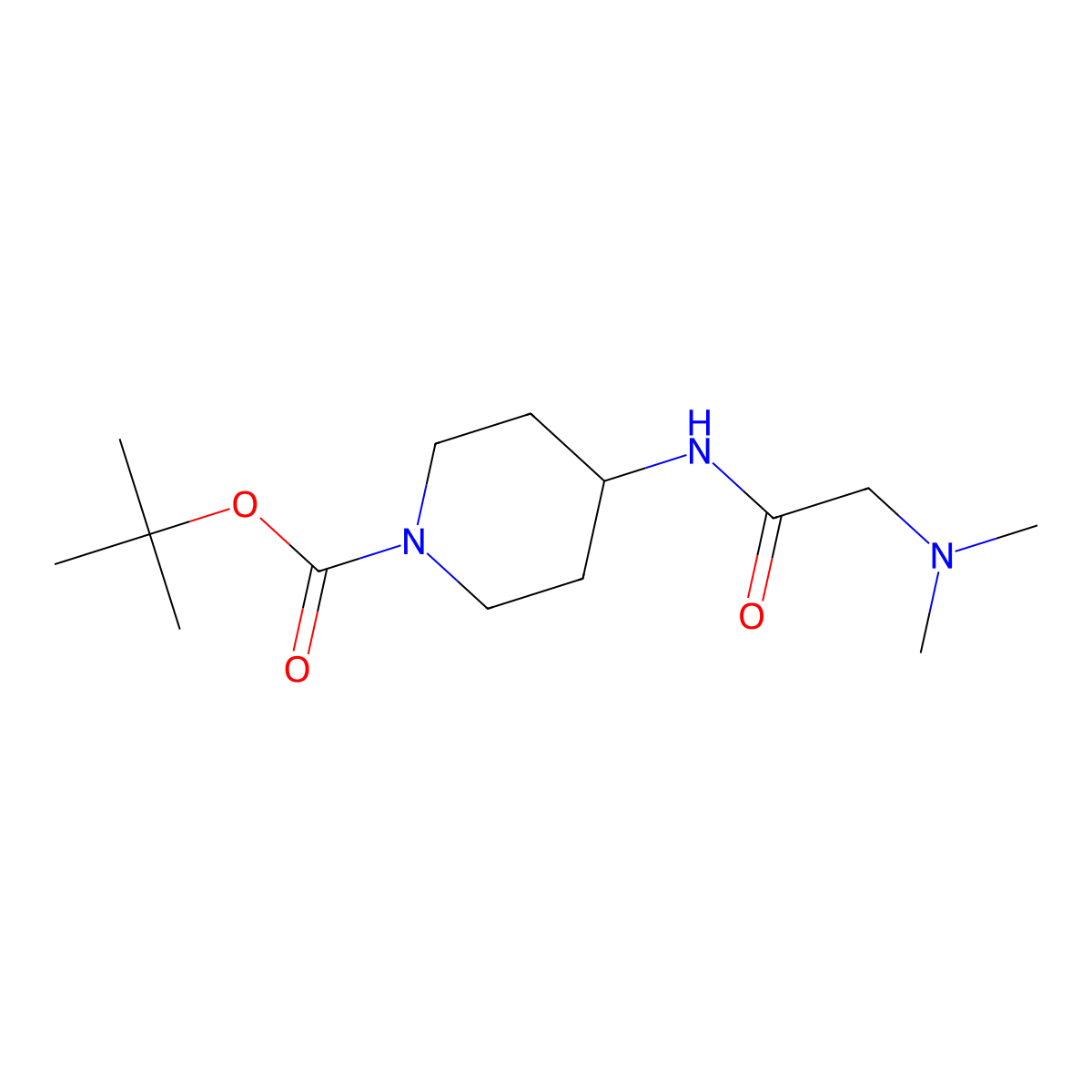 tert-Butyl 4-[2-(dimethylamino)acetamido]piperidine-1-carboxylate molecular structure, CAS 1233952-15-2