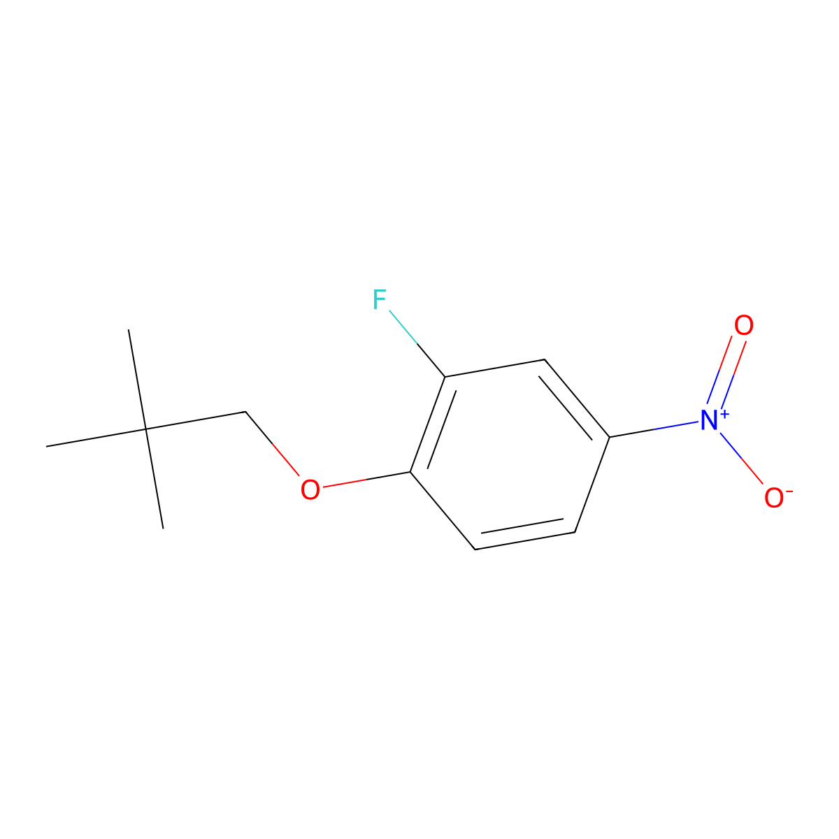 2-Fluoro-1-(neopentyloxy)-4-nitrobenzene molecular structure, CAS 1233952-21-0