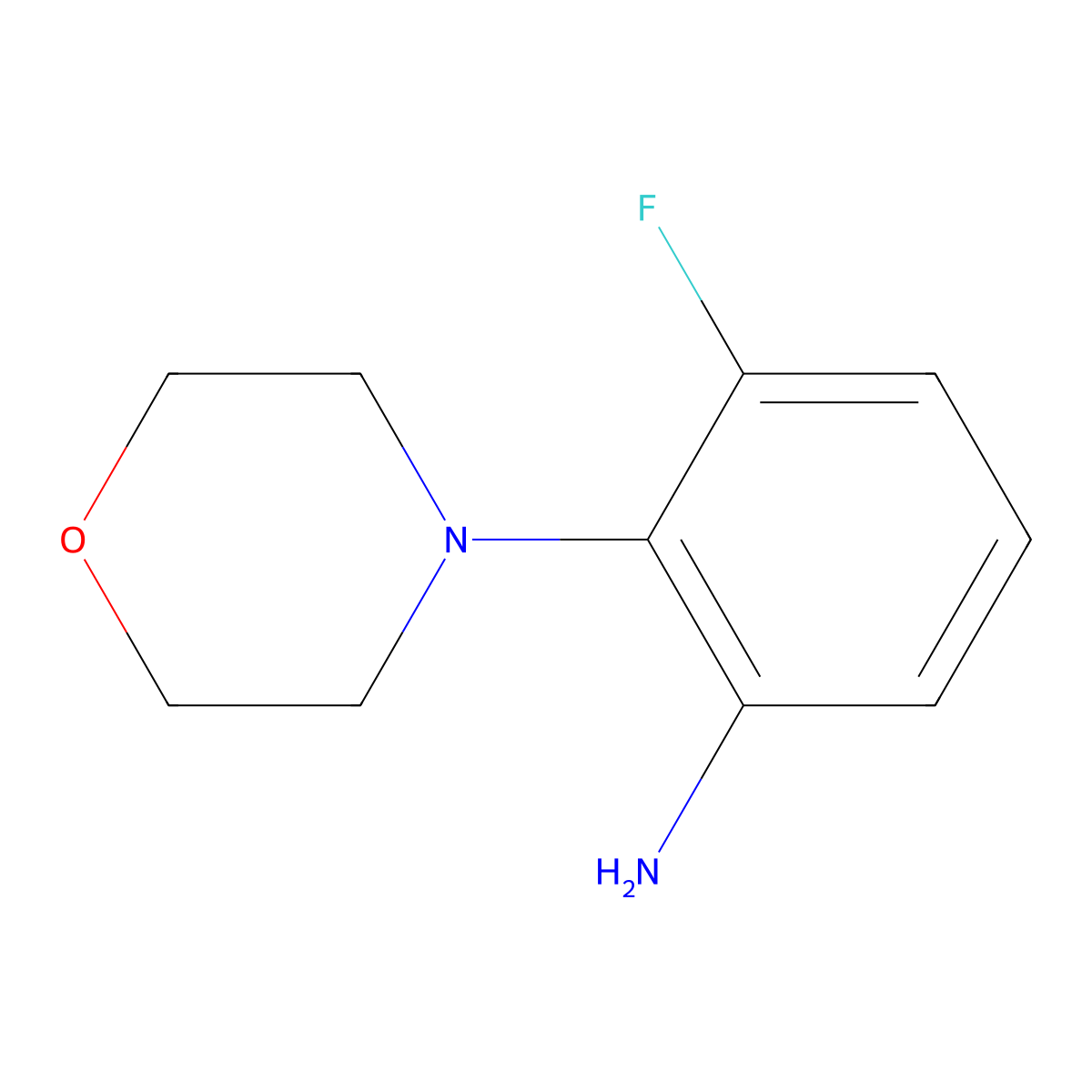 3-Fluoro-2-morpholinoaniline molecular structure, CAS 1233952-34-5