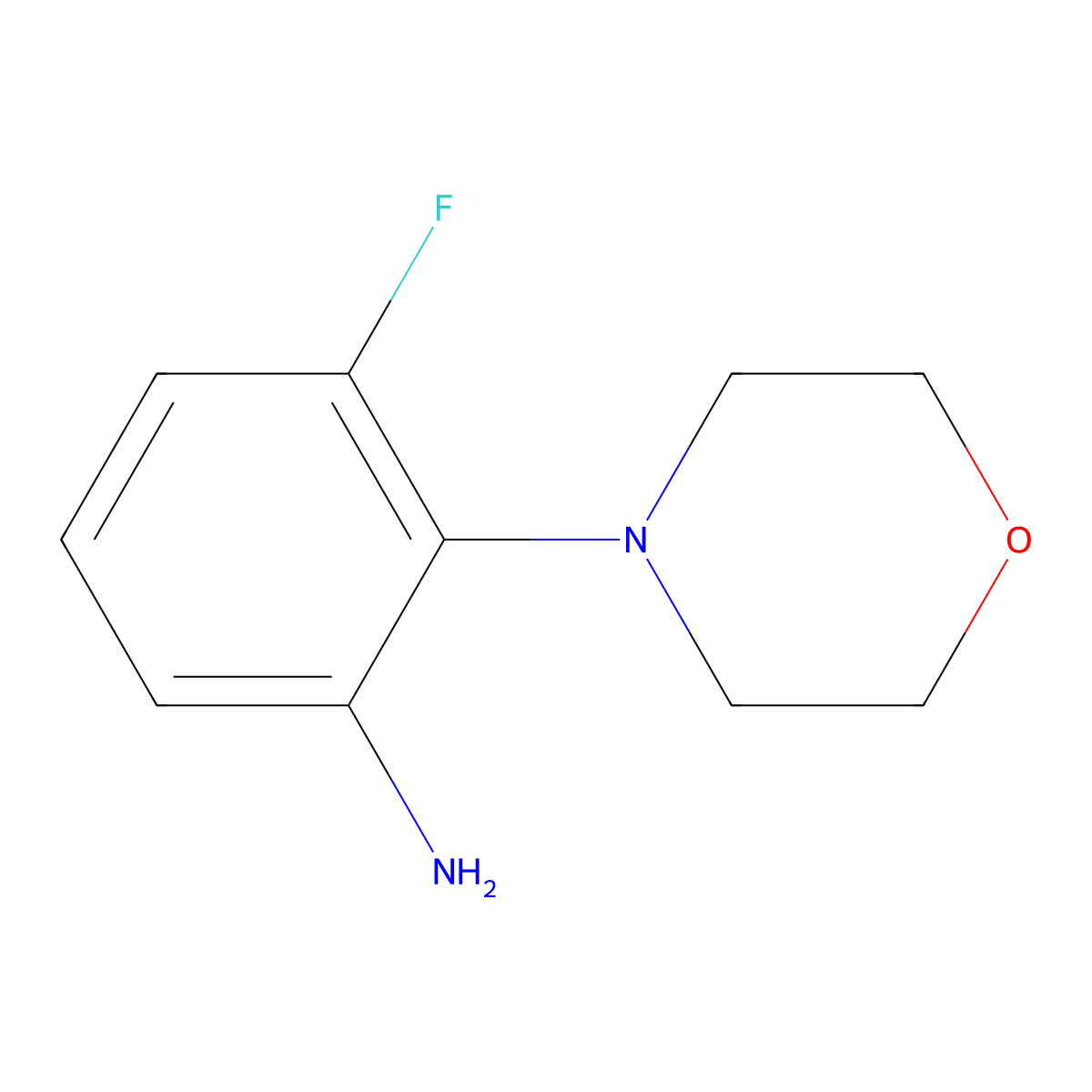 3-Fluoro-2-morpholinoaniline molecular structure, CAS 1233952-34-5