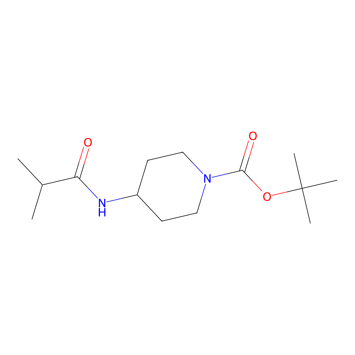 tert-Butyl 4-isobutylamidopiperidine-1-carboxylate molecular structure, CAS 1233952-44-7