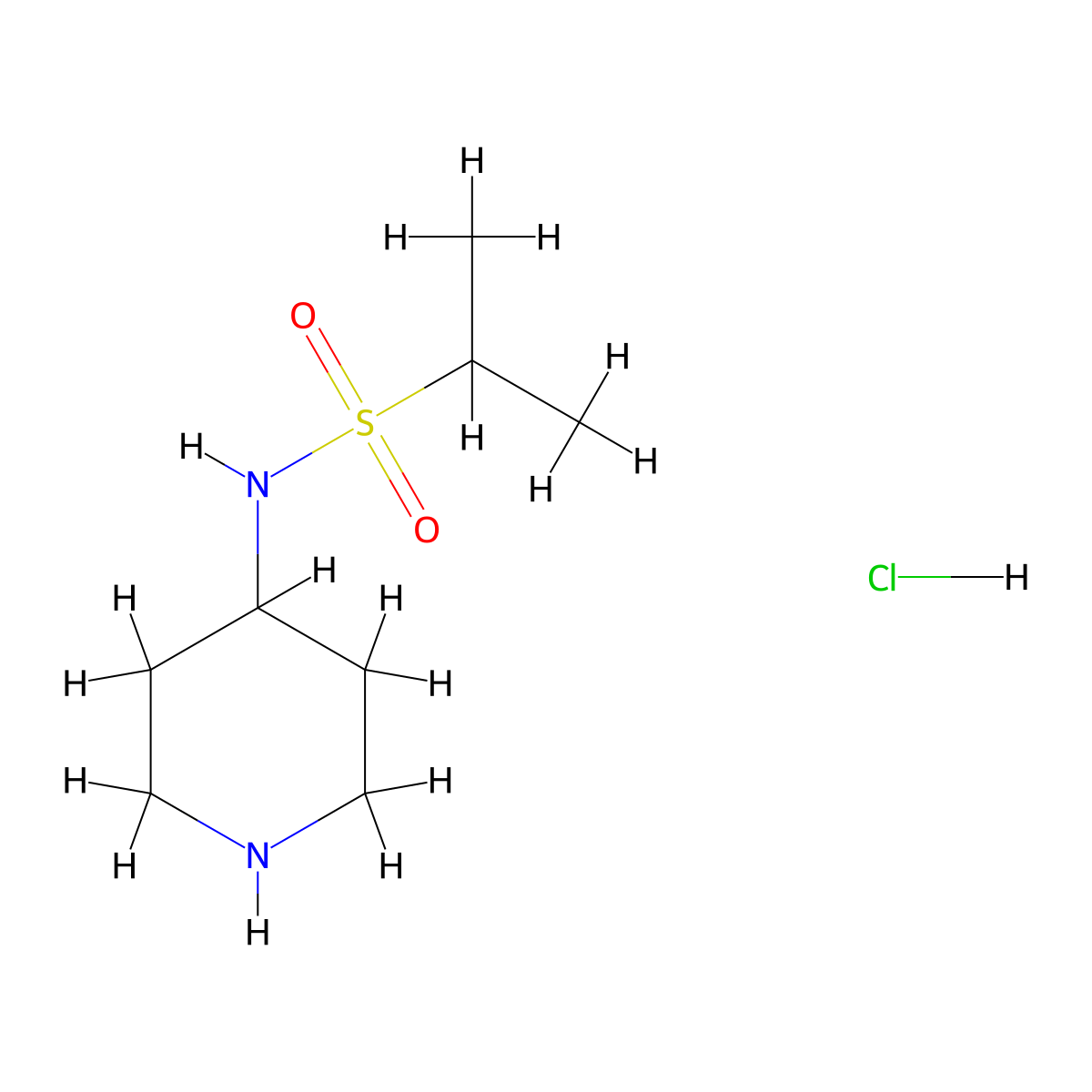 N-(Piperidin-4-yl)propane-2-sulfonamidehydrochloride molecular structure, CAS 1233952-53-8