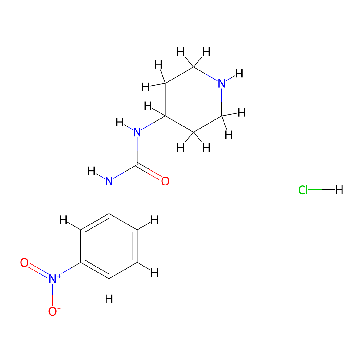1-(3-Nitrophenyl)-3-(piperidin-4-yl)ureahydrochloride molecular structure, CAS 1233952-55-0