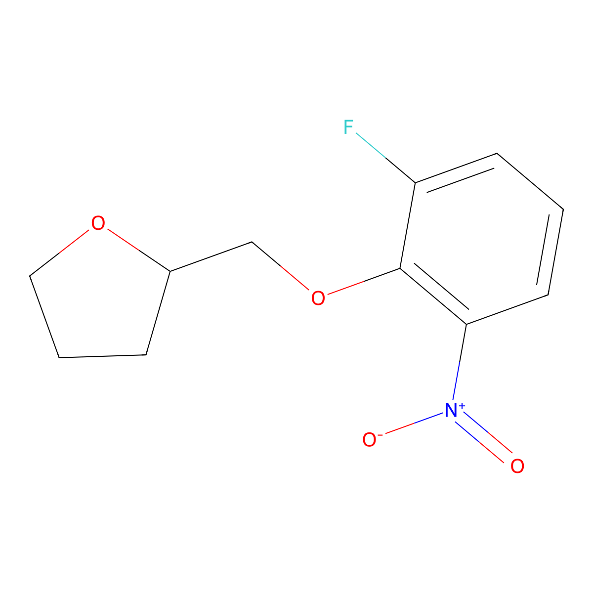 2-[(2-Fluoro-6-nitrophenoxy)methyl]tetrahydrofuran molecular structure, CAS 1233952-73-2