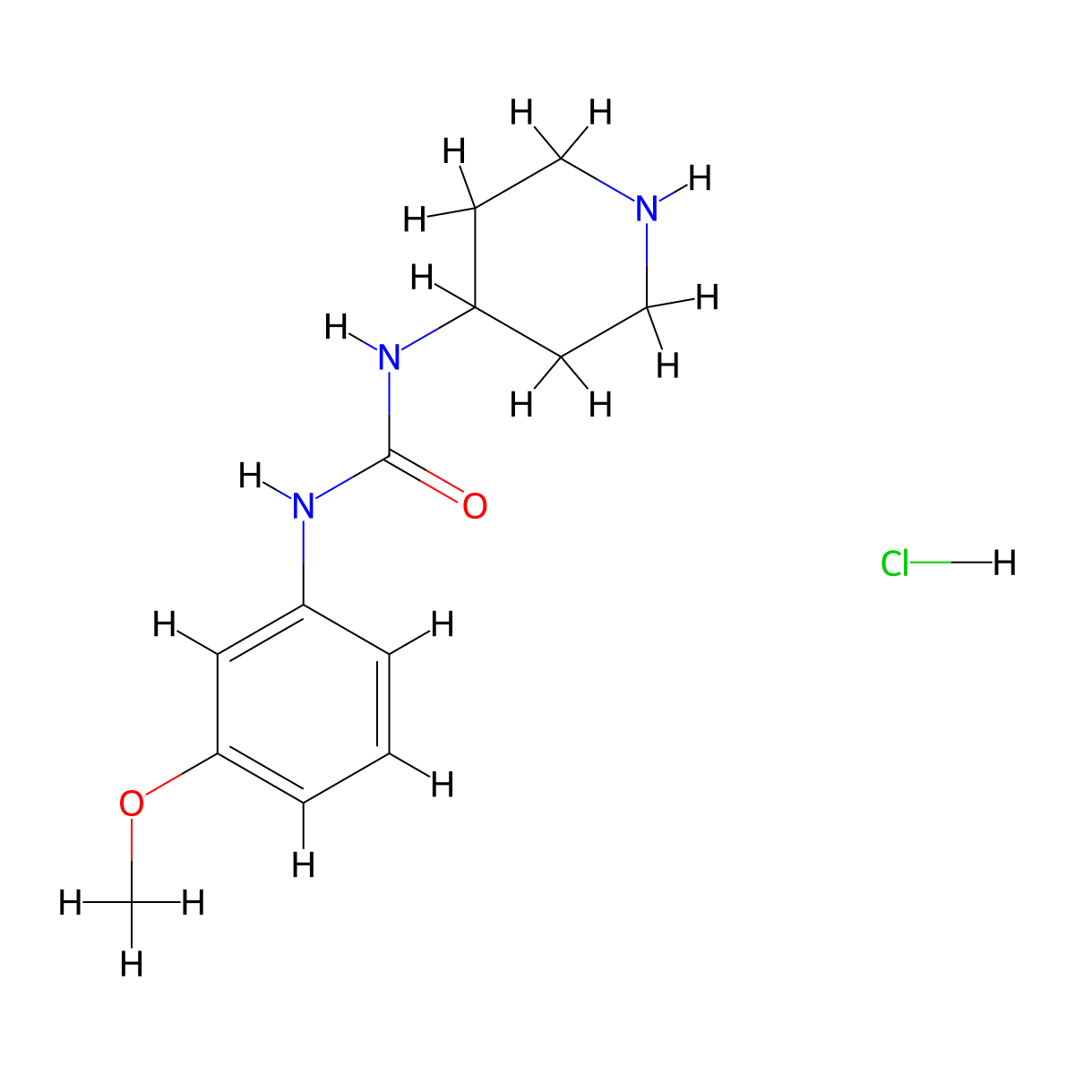 1-(3-Methoxyphenyl)-3-(piperidin-4-yl)urea hydrochloride molecular structure, CAS 1233952-76-5