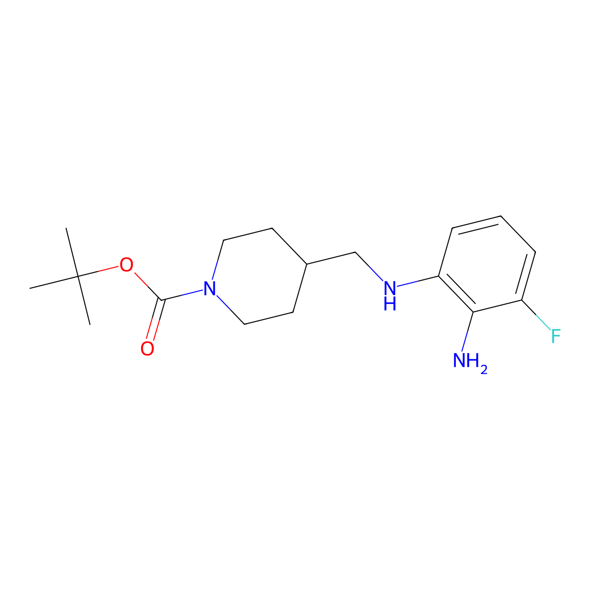 tert-Butyl 4-[(2-amino-3-fluorophenylamino)methyl]piperidine-1-carboxylate molecular structure, CAS 1233952-80-1