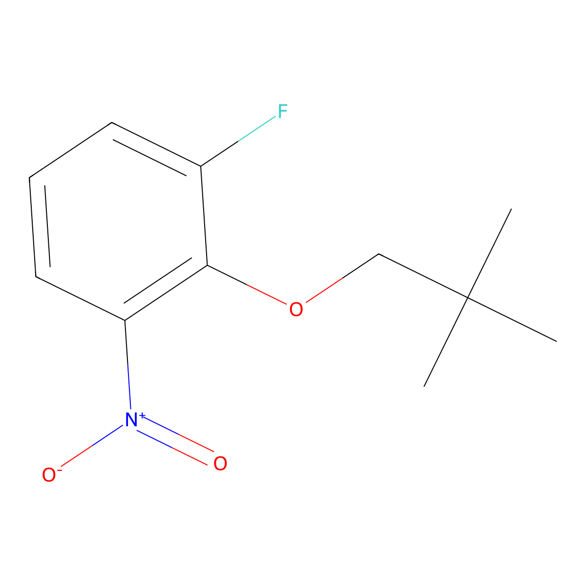 1-Fluoro-2-(neopentyloxy)-3-nitrobenzene molecular structure, CAS 1233952-86-7
