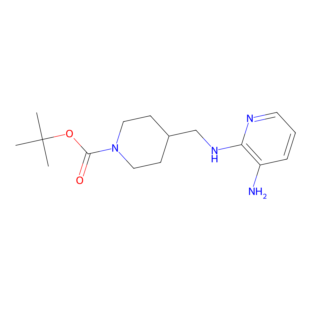 tert-Butyl 4-[(3-aminopyridin-2-ylamino)methyl]piperidine-1-carboxylate molecular structure, CAS 1233952-88-9