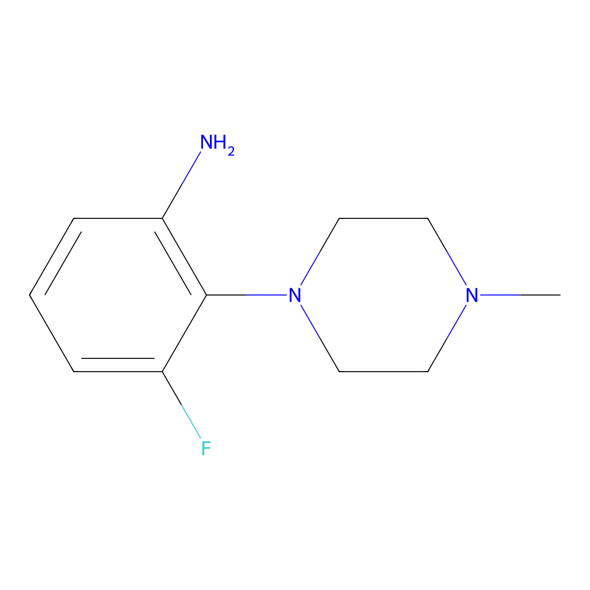 3-Fluoro-2-(4-methylpiperazin-1-yl)aniline molecular structure, CAS 1233952-89-0