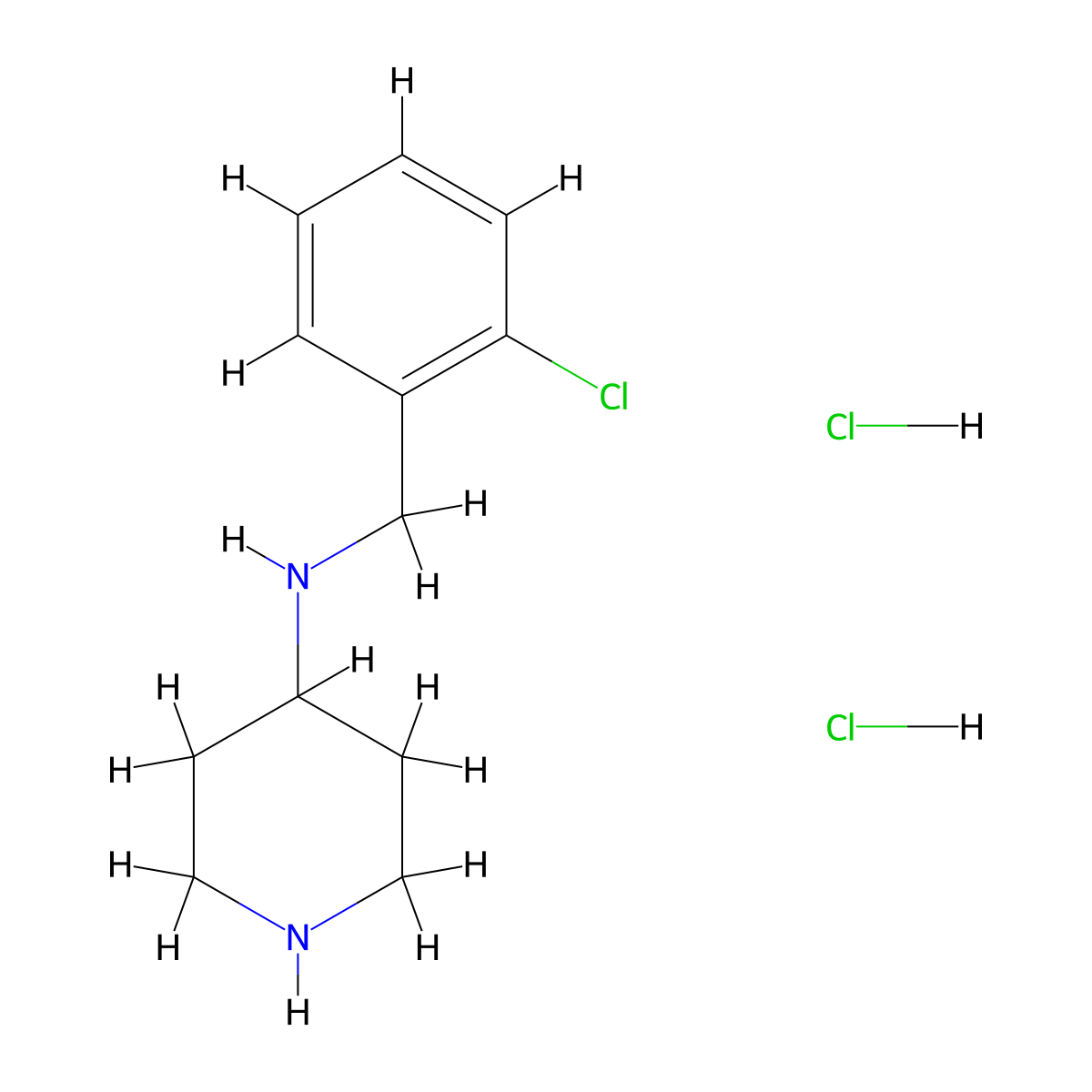 N-(2-Chlorobenzyl)piperidine-4-amine dihydrochloride molecular structure, CAS 1233952-92-5
