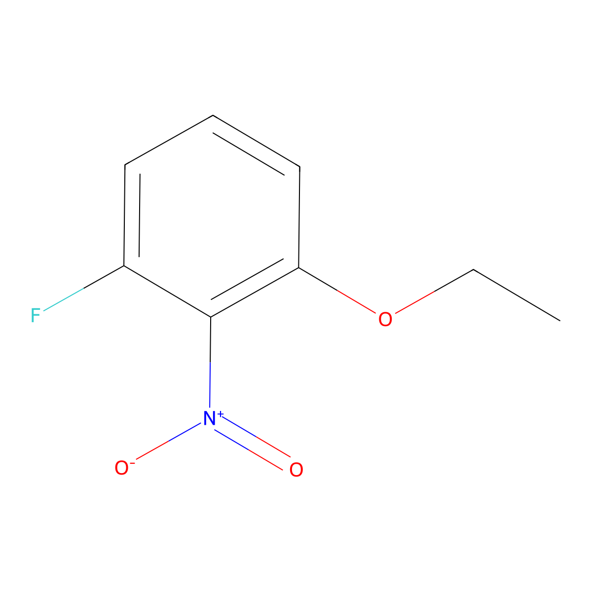 1-Ethoxy-3-fluoro-2-nitrobenzene molecular structure, CAS 1233952-97-0