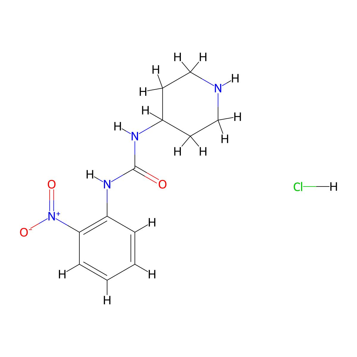 1-(2-Nitrophenyl)-3-(piperidin-4-yl)ureahydrochloride molecular structure, CAS 1233952-98-1