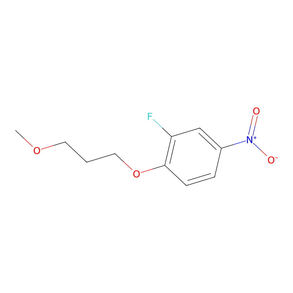 2-Fluoro-1-(3-methoxypropoxy)-4-nitrobenzene molecular structure, CAS 1233953-01-9