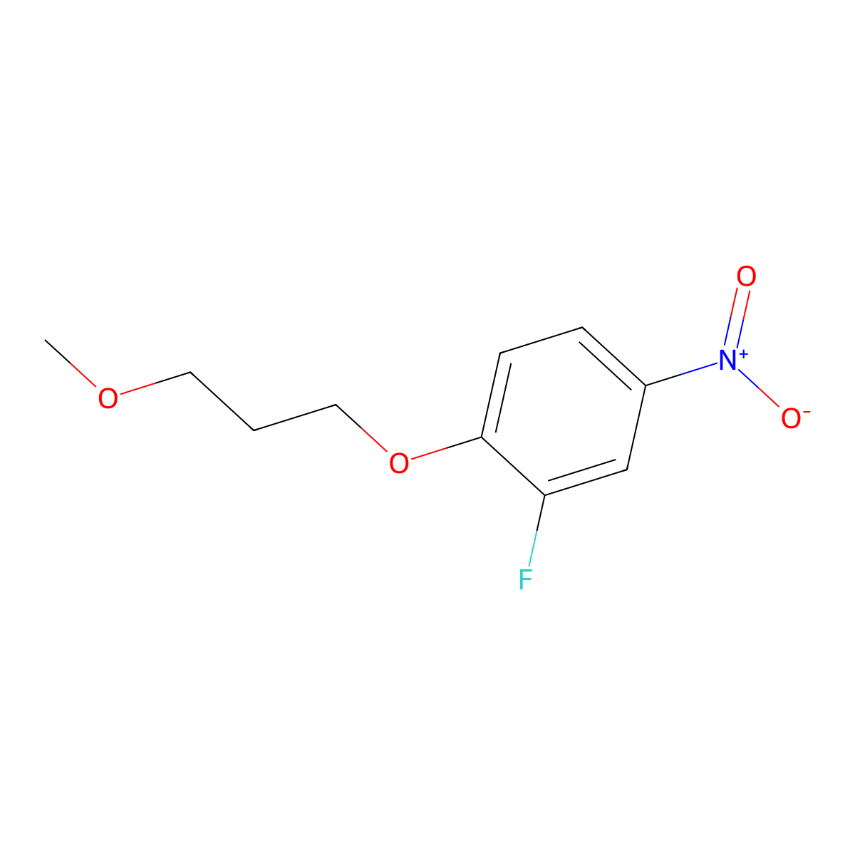 2-Fluoro-1-(3-methoxypropoxy)-4-nitrobenzene molecular structure, CAS 1233953-01-9