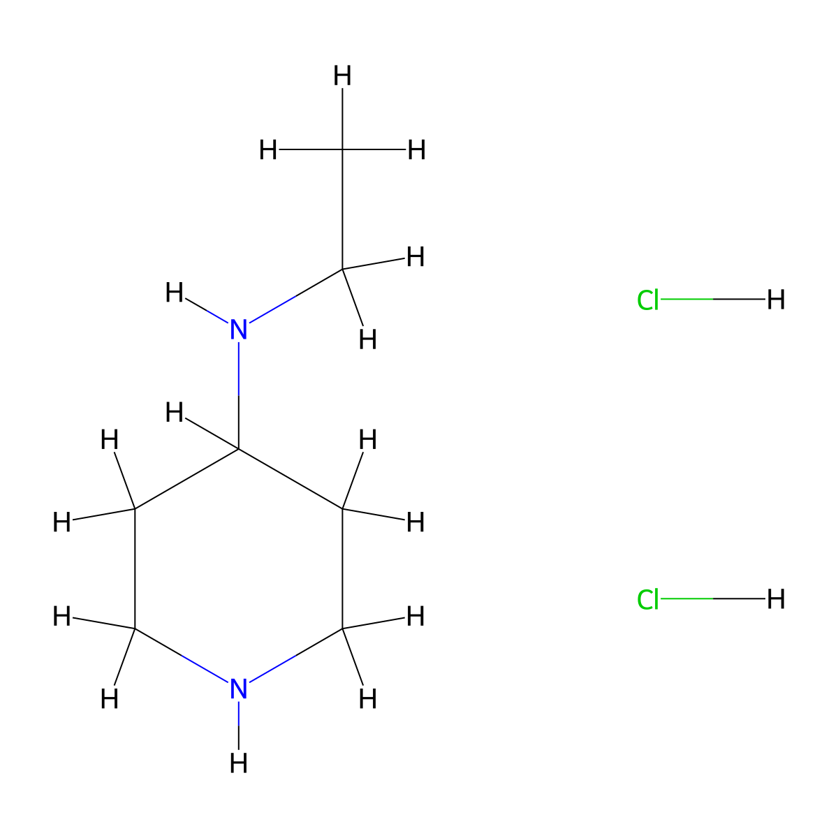 N-Ethylpiperidine-4-amine dihydrochloride molecular structure, CAS 1233953-08-6