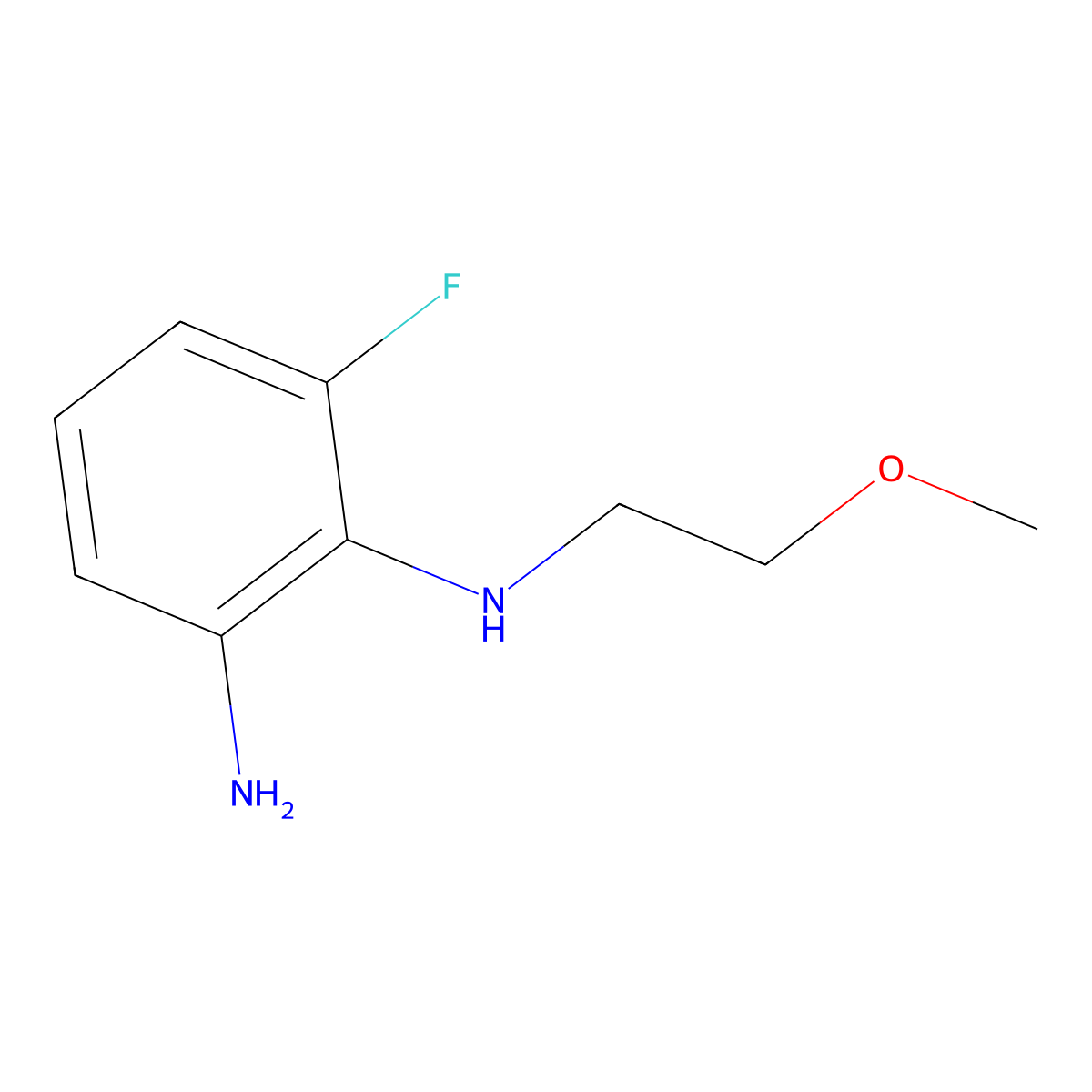 6-Fluoro-N1-(2-methoxyethyl)benzene-1,2-diamine molecular structure, CAS 1233953-09-7