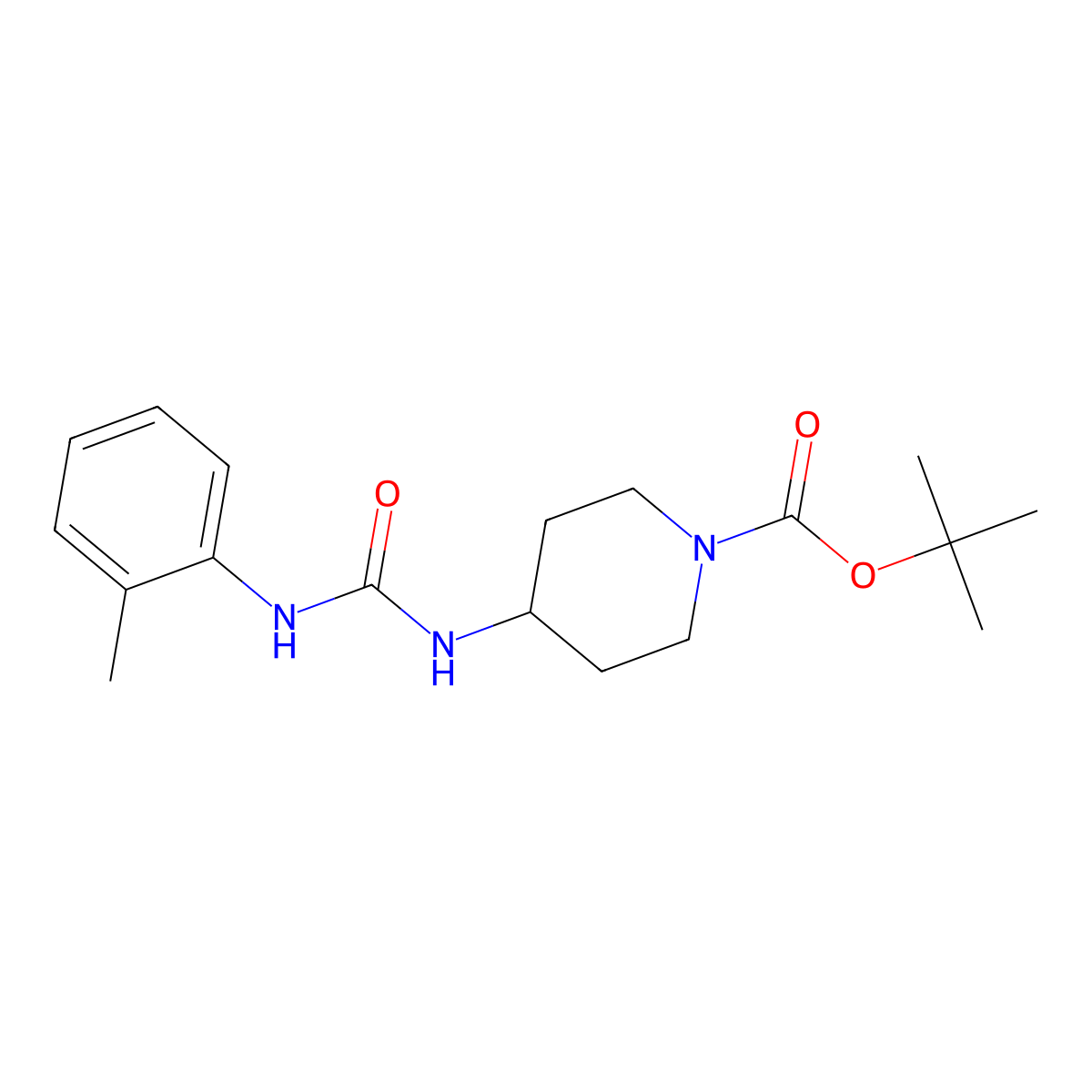 tert-Butyl 4-(3-o-tolylureido)piperidine-1-carboxylate molecular structure, CAS 1233953-15-5