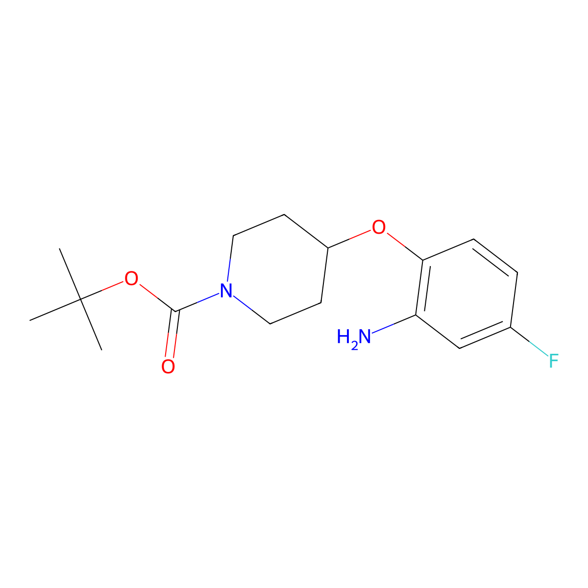 tert-Butyl 4-(2-amino-4-fluorophenoxy)piperidine-1-carboxylate molecular structure, CAS 1233954-92-1