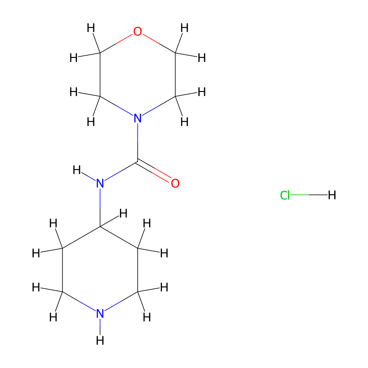 N-(Piperidin-4-yl)morpholine-4-carboxamide hydrochloride molecular structure, CAS 1233955-08-2