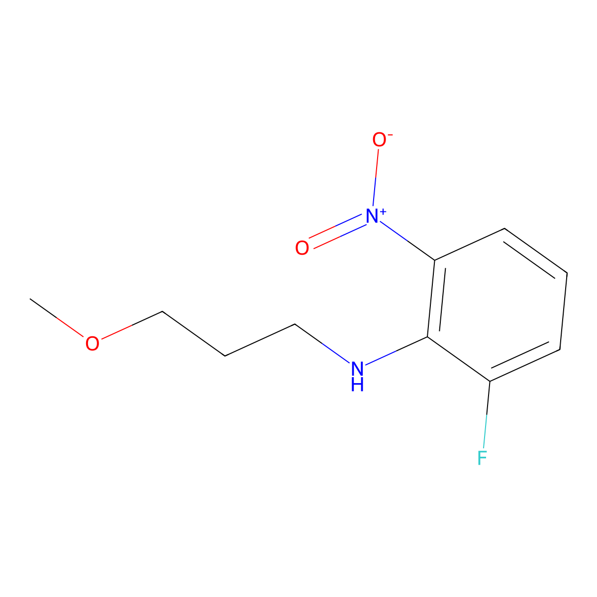 2-Fluoro-N-(3-methoxypropyl)-6-nitroaniline molecular structure, CAS 1233955-12-8