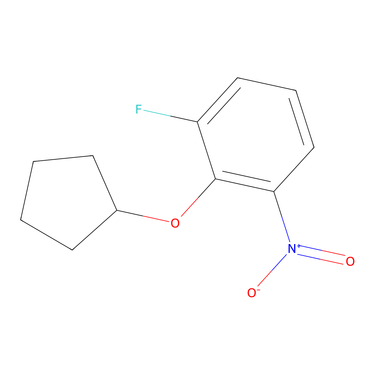 2-(Cyclopentyloxy)-1-fluoro-3-nitrobenzene molecular structure, CAS 1233955-14-0