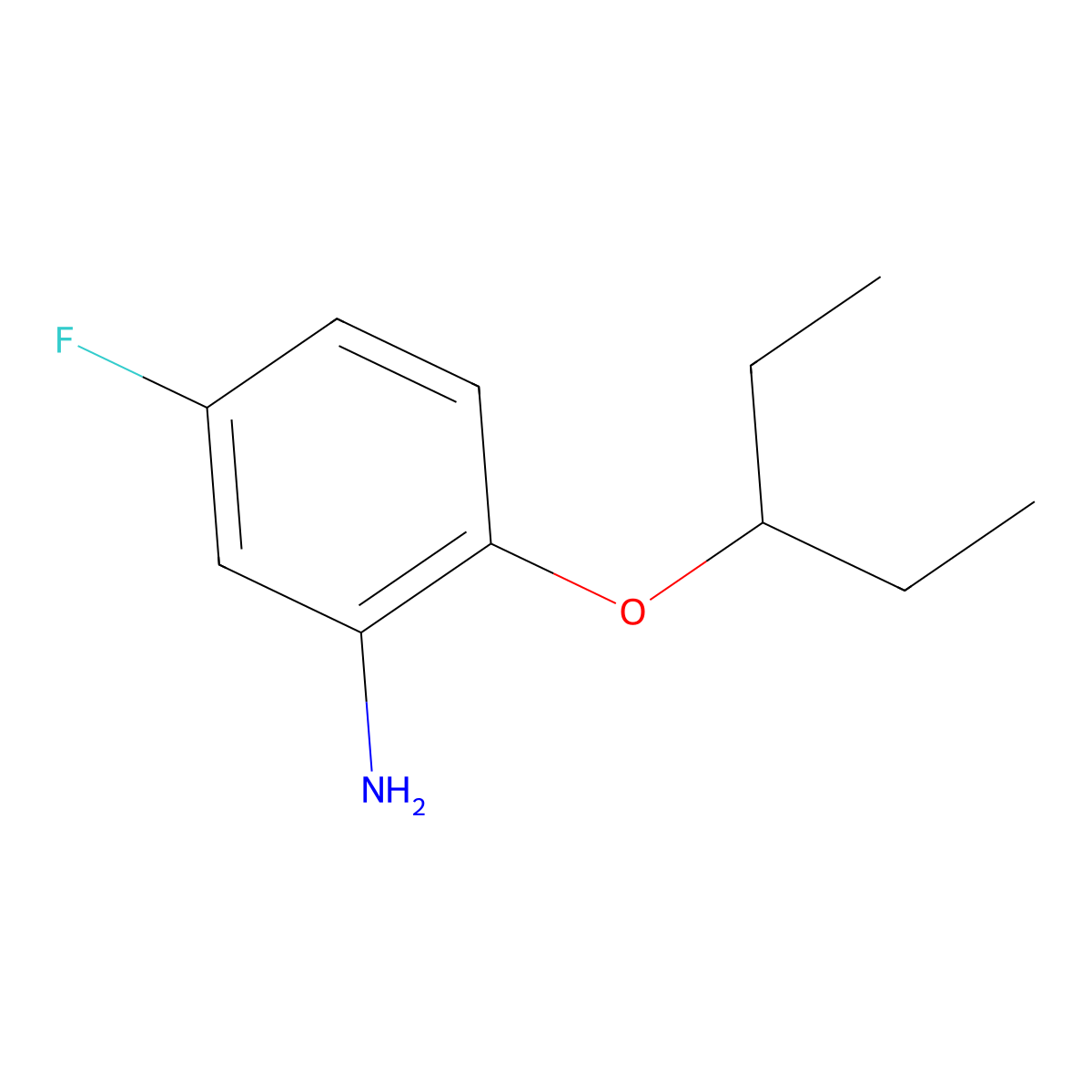 5-Fluoro-2-(pentan-3-yloxy)aniline molecular structure, CAS 1233955-18-4