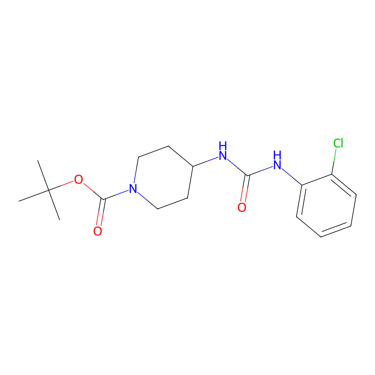 tert-Butyl 4-[3-(2-chlorophenyl)ureido]piperidine-1-carboxylate molecular structure, CAS 1233955-31-1