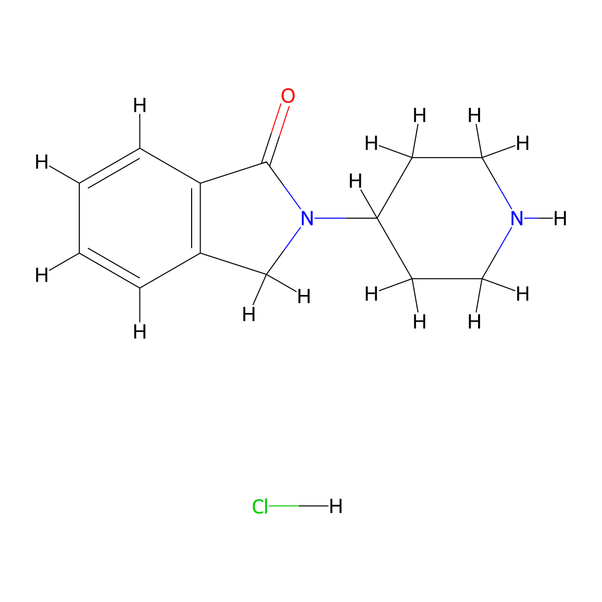 2-(Piperidin-4-yl)isoindolin-1-one hydrochloride molecular structure, CAS 1233955-33-3