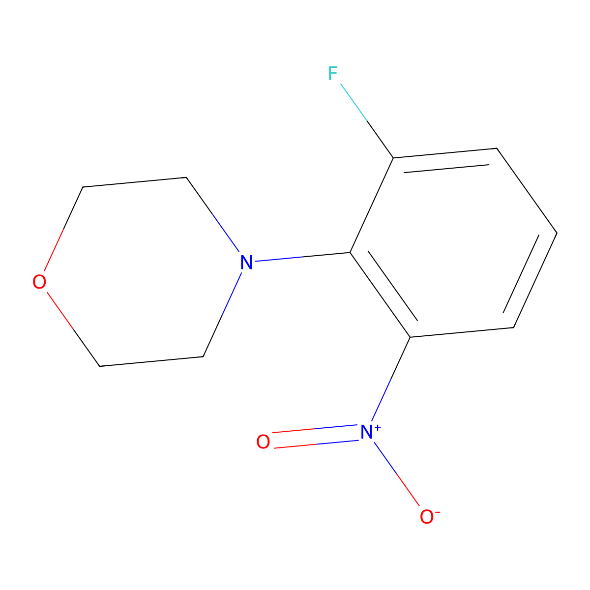 4-(2-Fluoro-6-nitrophenyl)morpholine molecular structure, CAS 1233955-40-2