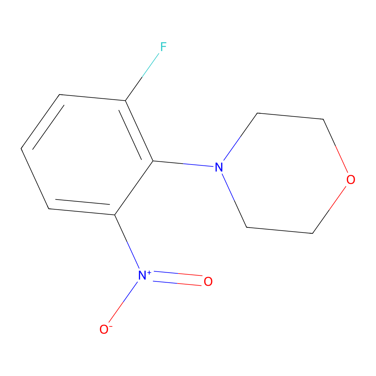4-(2-Fluoro-6-nitrophenyl)morpholine molecular structure, CAS 1233955-40-2