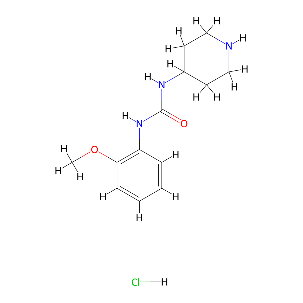 1-(2-Methoxyphenyl)-3-(piperidin-4-yl)urea hydrochloride molecular structure, CAS 1233955-43-5