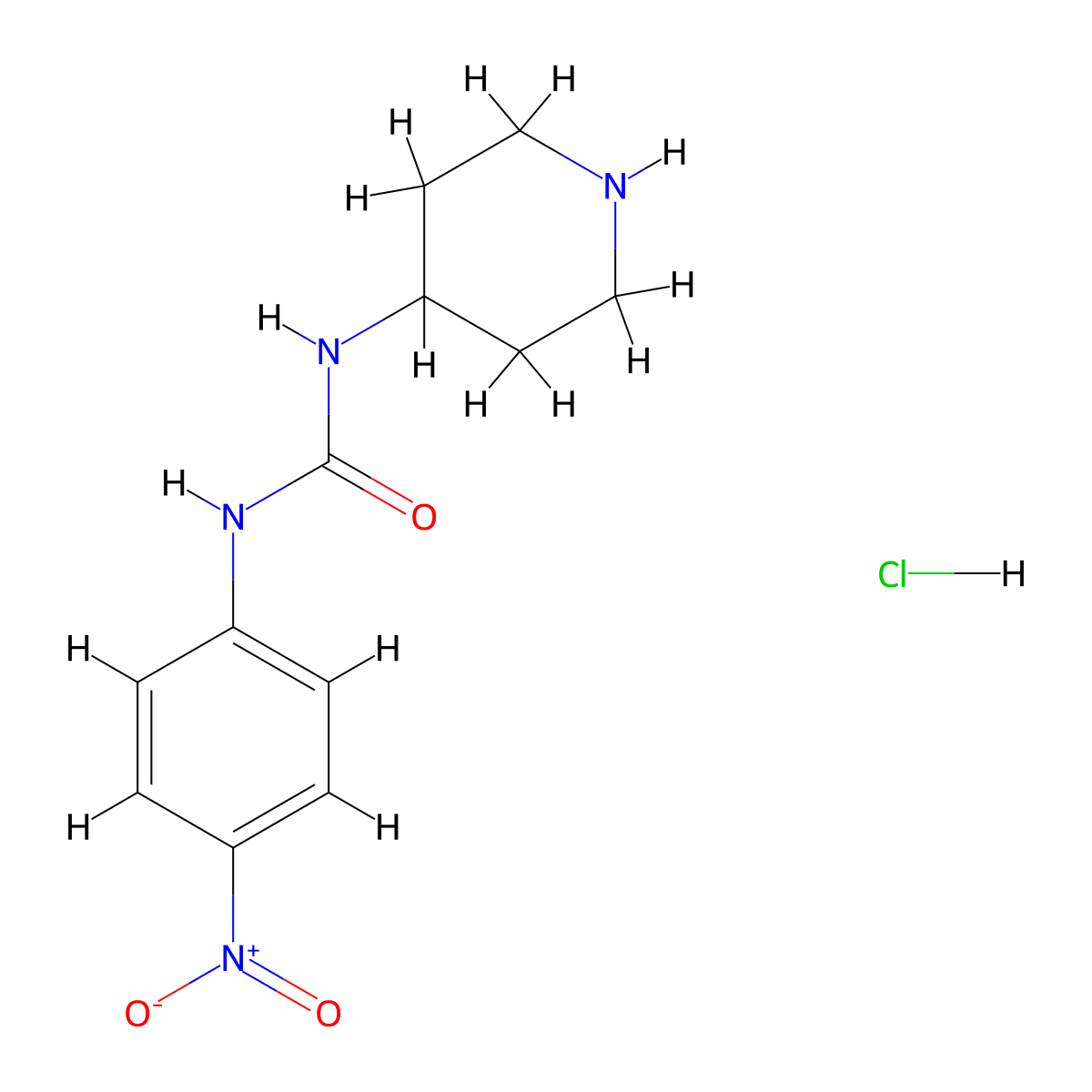 1-(4-Nitrophenyl)-3-(piperidin-4-yl)ureahydrochloride molecular structure, CAS 1233955-44-6