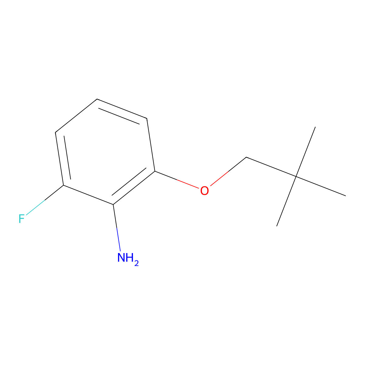 2-Fluoro-6-(neopentyloxy)aniline molecular structure, CAS 1233955-46-8