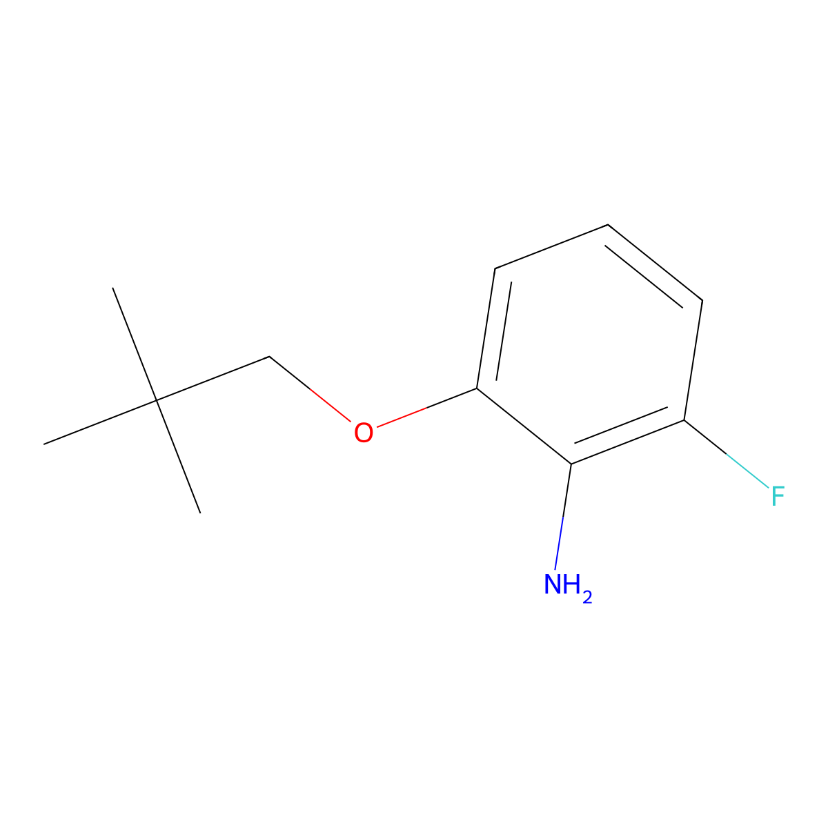 2-Fluoro-6-(neopentyloxy)aniline molecular structure, CAS 1233955-46-8
