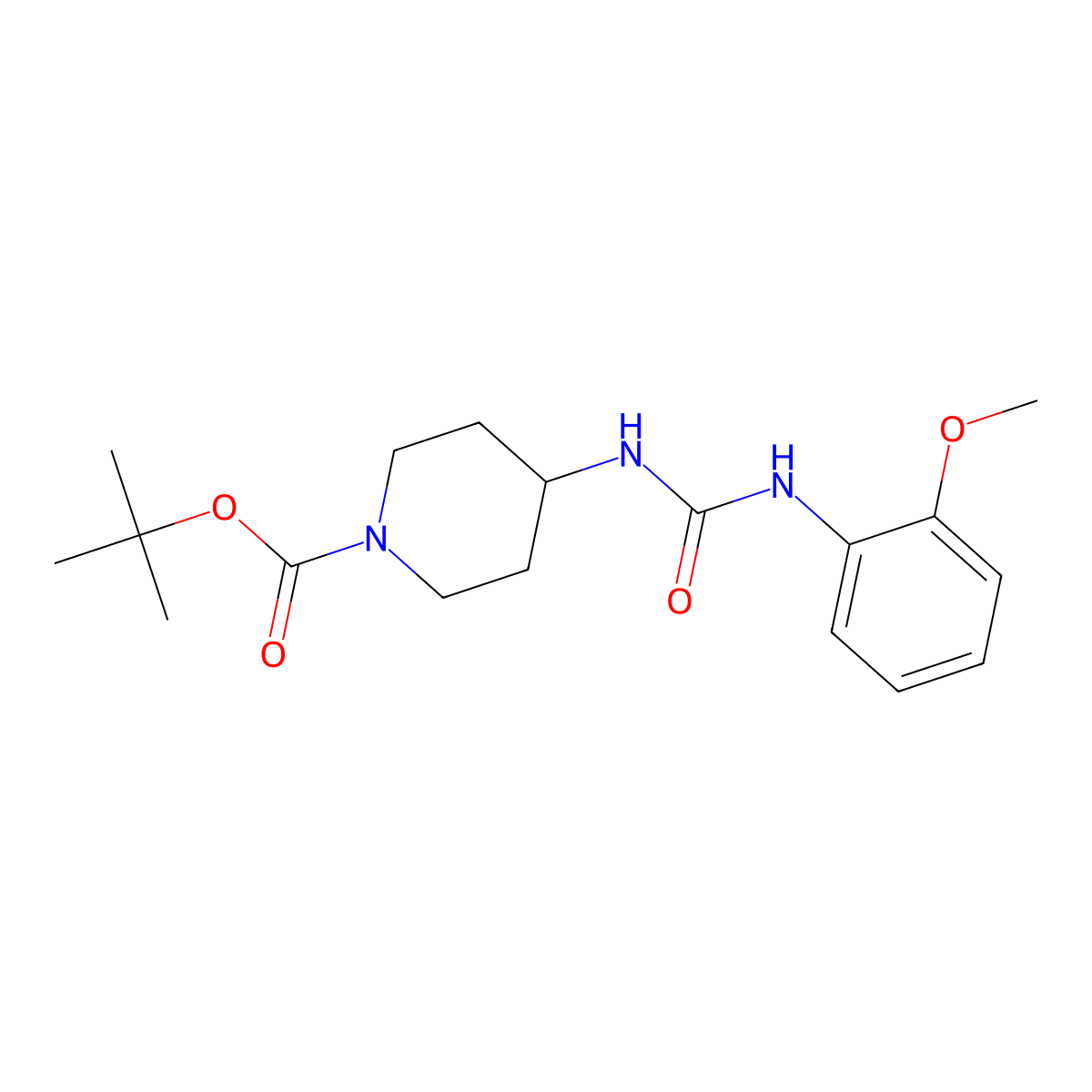 tert-Butyl 4-[3-(2-methoxyphenyl)ureido]piperidine-1-carboxylate molecular structure, CAS 1233955-51-5